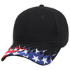 OTTO CAP 58-755 6 Panel Low Profile Baseball Cap US Flag Flame Design Hat