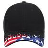 OTTO CAP 58-755 6 Panel Low Profile Baseball Cap US Flag Flame Design Hat
