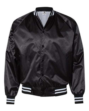 Augusta Sportswear 3610 Unisex Satin Baseball Jacket Striped Trim - 