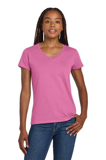 Gildan 5V00L Women's Heavy Cotton 100% Cotton V-Neck T-Shirt