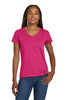 Gildan 5V00L Women's Heavy Cotton 100% Cotton V-Neck T-Shirt