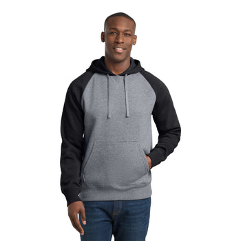 Sport-Tek ST267 Raglan Colorblock Pullover Hooded Sweatshirt