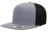 Yupoong 6006T Classic Trucker Snapback Hat, Flat Bill Cap with Mesh Back, 2-Tone Colors - YP Classics®