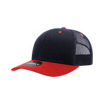 Decky 6021 - Classic Trucker Hat, 6 Panel Mid Profile Trucker Cap