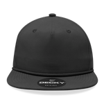 Decky 6032 - Classic Rope Cap, 5 Panel Flat Bill Hat, Snapback