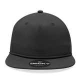 Decky 6032 - Classic Rope Cap, 5 Panel Flat Bill Hat, Snapback