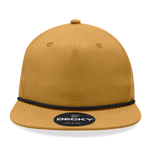 Decky 6032 - Classic Rope Cap, 5 Panel Flat Bill Hat, Snapback