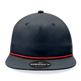 Decky 6032 - Classic Rope Cap, 5 Panel Flat Bill Hat, Snapback