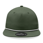 Decky 6032 - Classic Rope Cap, 5 Panel Flat Bill Hat, Snapback