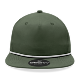 Decky 6032 - Classic Rope Cap, 5 Panel Flat Bill Hat, Snapback