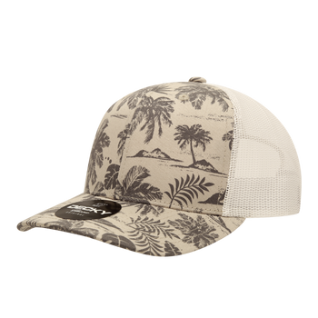 Decky 6037 - 6 Panel Mid Profile Printed Trucker Cap - CASE Pricing