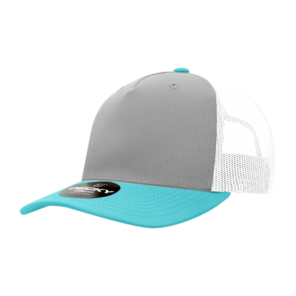Decky 6039 5 Panel Mid Profile Structured Acrylic/Polyester Trucker Hat