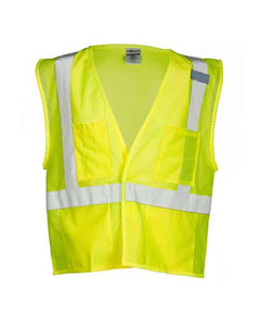 Kishigo 1083-1084 Unisex 4 Pocket Hook-and-Loop Mesh Vest - 