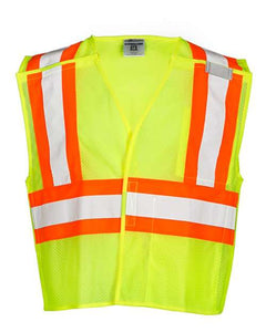 Kishigo 1174-1176 Unisex Contrasting Mesh Breakaway Vest - 