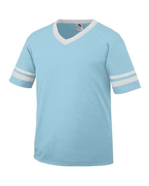Augusta Sportswear 360 V-Neck Jersey with Striped Sleeves - 