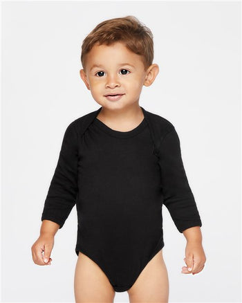 Rabbit Skins 4411 Infant Long Sleeve Baby Rib Bodysuit