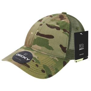 Decky 6305 - Multicam Relaxed L/C Trucker Cap, MultiCam Camo Trucker Hat - CASE Pricing - 