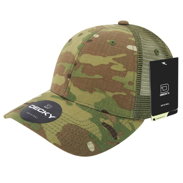 Decky 6306 - Multicam Structured L/C Trucker Cap, MultiCam Camo Trucker Hat - CASE Pricing