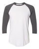 American Apparel BB453W Unisex 50/50 Raglan Three-Quarter Sleeve Tee
