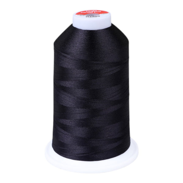 Gingko 646 PolySHINE #40 5000M Embroidery Threads-Black Blue