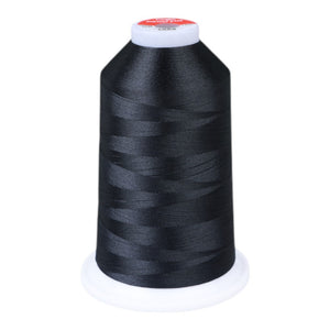 Gingko 646 PolySHINE #40 5000M Embroidery Threads-Gray Black - 