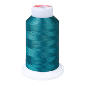 Gingko 648 PolySHINE #40 1000M Small Cone Embroidery Threads-Blue Green - 