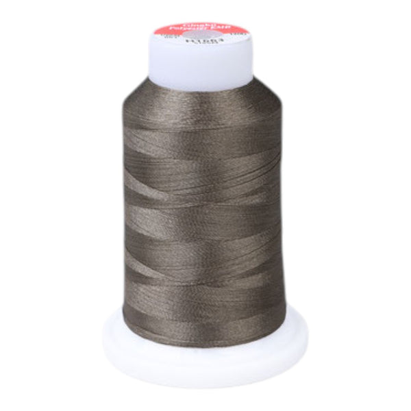 Gingko 648 PolySHINE #40 1000M Small Cone Embroidery Threads-Brown Gray