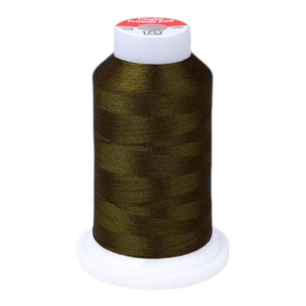 Gingko 648 PolySHINE #40 1000M Small Cone Embroidery Threads-Green Brown
