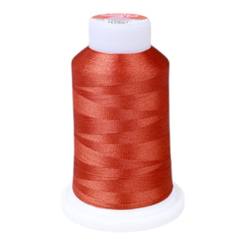 Gingko 648 PolySHINE #40 1000M Small Cone Embroidery Threads-Red Brown