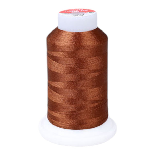Gingko 648 PolySHINE #40 1000M Small Cone Embroidery Threads-Brown