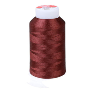 Gingko 648 PolySHINE #40 1000M Small Cone Embroidery Threads-Red Brown - 