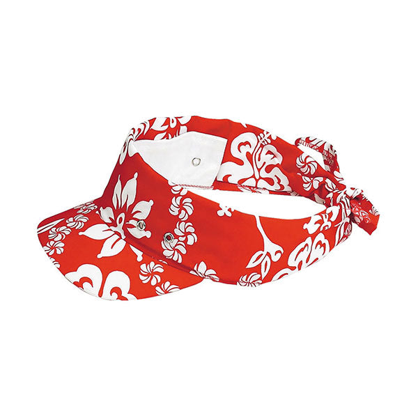 Mega Cap 6530D Hawaiian Flower Print Visor/Kerchief