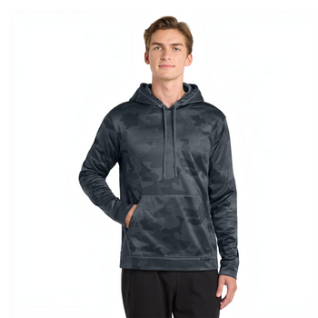 Sport-Tek ST240 Sport-Wick CamoHex Fleece Hooded Pullover