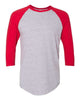 American Apparel BB453W Unisex 50/50 Raglan Three-Quarter Sleeve Tee