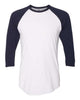 American Apparel BB453W Unisex 50/50 Raglan Three-Quarter Sleeve Tee