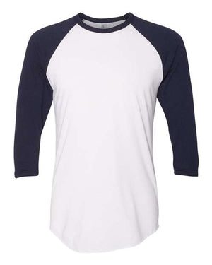 American Apparel BB453W Unisex 50/50 Raglan Three-Quarter Sleeve Tee - 