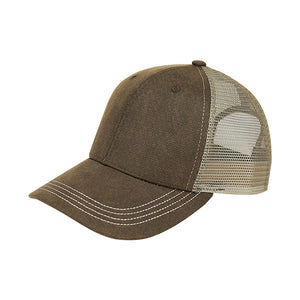 Mega Cap 6846 Deluxe Wax Cotton Trucker Cap - 