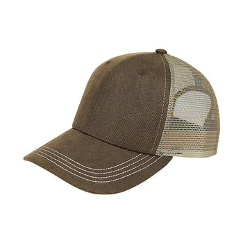 Mega Cap 6846 Deluxe Wax Cotton Trucker Cap