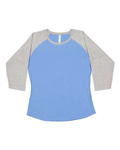 LAT 3530 Women's Baseball Fine Jersey Three-Quarter Sleeve Tee - 