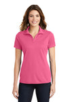 Sport-Tek LST640 Ladies PosiCharge RacerMesh Polo - Bright Pink