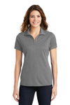 Sport-Tek LST640 Ladies PosiCharge RacerMesh Polo - Grey Heather