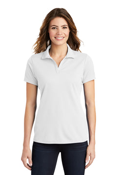 Sport-Tek LST640 Ladies PosiCharge RacerMesh Polo - White - 