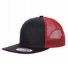 Unbranded 6 Panel Flat Bill Trucker Hat Snapback