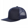 Unbranded 6 Panel Flat Bill Trucker Hat Snapback