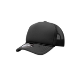 Wholesale Bulk Blank Kids' Youth Trucker Foam Mesh Hats - Decky 7010 - Black