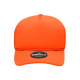 Wholesale Bulk Blank Kids' Youth Trucker Foam Mesh Hats - Decky 7010 - Orange