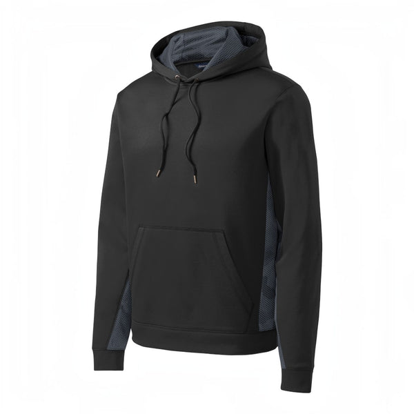 Sport-Tek YST239 Youth Sport-Wick CamoHex Fleece Colorblock Hooded Pullover