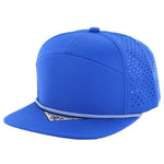 Kamel 707 Perforated Rope Hat 7 Panel Flat Bill 707DPR