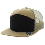 Kamel 707 7 Panel Trucker Hat Mesh Back Snapback Cap 707T