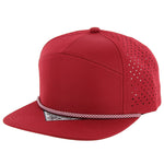 Kamel 707 Perforated Rope Hat 7 Panel Flat Bill 707DPR